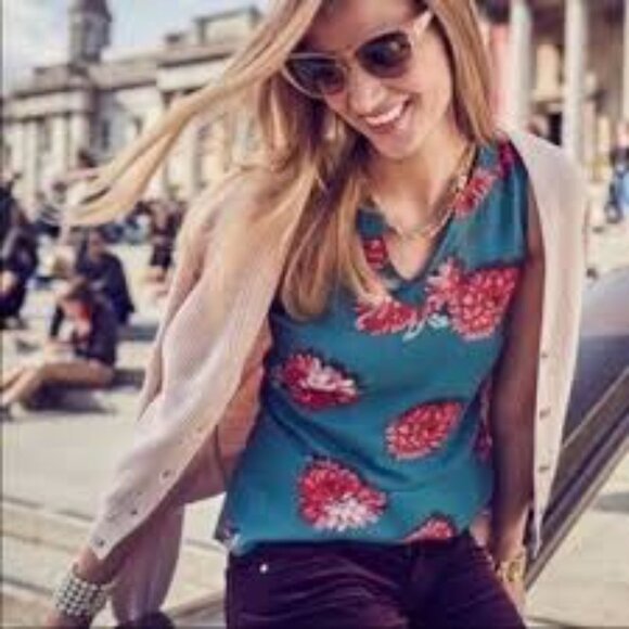 CAbi Tops - CAbi #3445 Blushing Floral Peplum Blouse